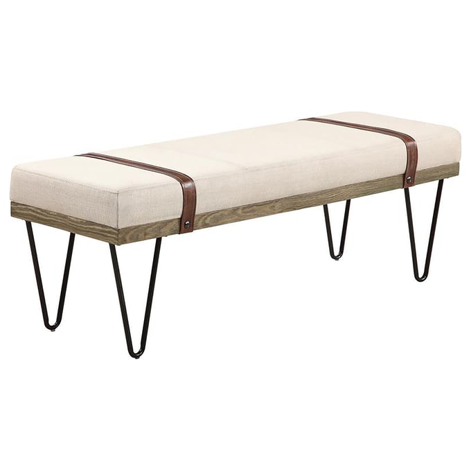 Coaster Furniture Austin Beige Black Bench CST-910258