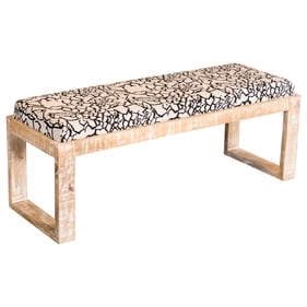 Coaster Furniture Aiden White Black Accent Bench