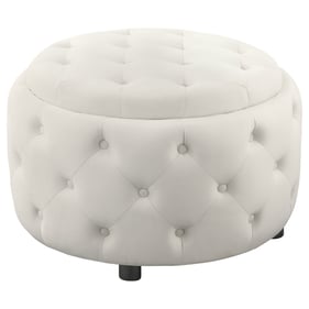 Coaster Furniture Angelina Pearl Tufted Storage Round Ottoman