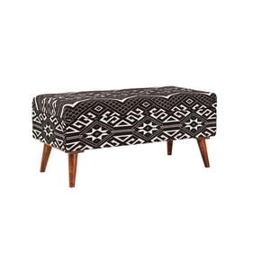 Coaster Furniture Cababi Black White Fabric Bench