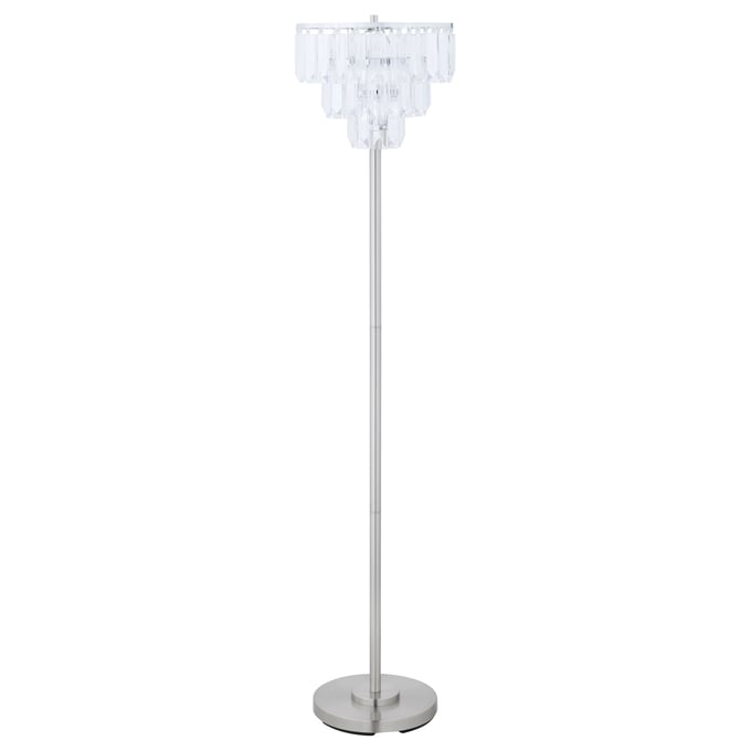 Coaster Furniture Anya White Chrome Metal Base Floor Lamp CST-920067