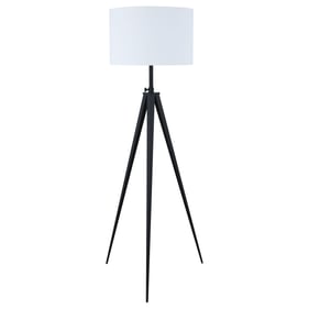 Coaster Furniture Harrington White Black Tripod Legs Floor Lamp