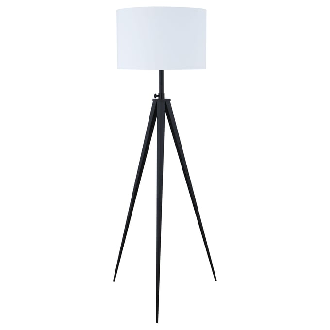 Coaster Furniture Harrington White Black Tripod Legs Floor Lamp CST-920074