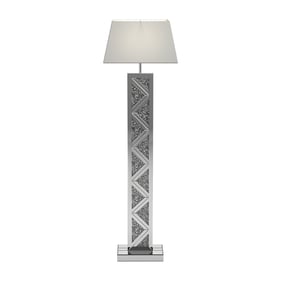 Coaster Furniture Carmen White Geometric Base Floor Lamp