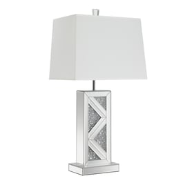 Coaster Furniture Carmen White Geometric Base Table Lamp