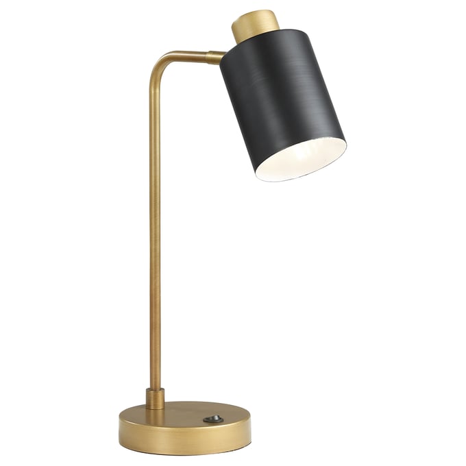 Coaster Furniture Cherise Antique Brass Matte Black Table Lamp CST-923303