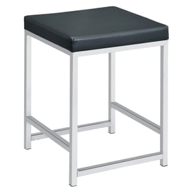 Coaster Furniture Afshan Dark Grey Chrome Vanity Stool