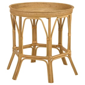 Coaster Furniture Antonio Natural Round Rattan Tray Top Accent Table