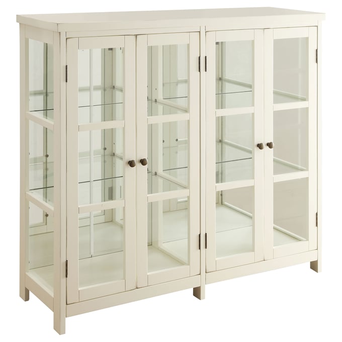 Coaster Furniture Sable White 4 Doors Display Accent Cabinet CST-950306