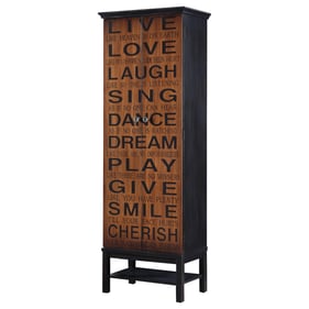 Coaster Furniture Lovegood Rich Brown Black 2 Doors Accent Cabinet