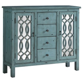 Coaster Furniture Rue Antique Blue 4 Drawers Accent Cabinet