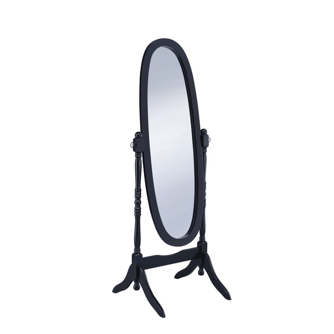 Coaster Furniture Foyet Black Oval Cheval Mirror CST-950803