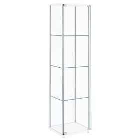 Coaster Furniture Bellatrix White Clear 4 Shelf Curio Cabinet