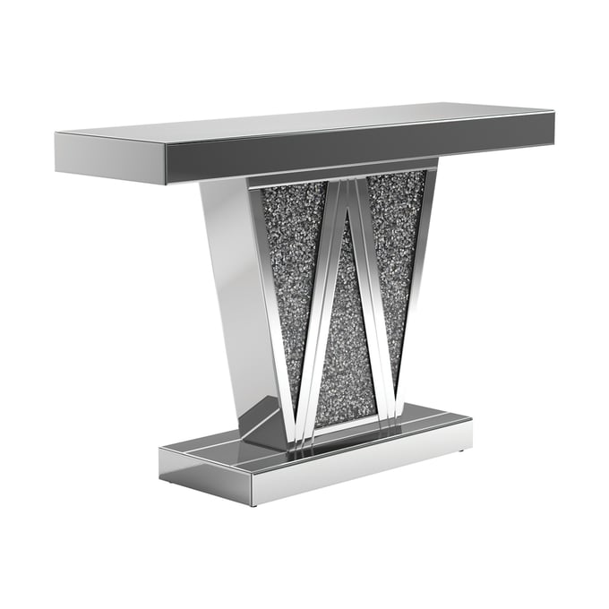 Coaster Furniture Crocus Silver Rectangular Console Table CST-951786