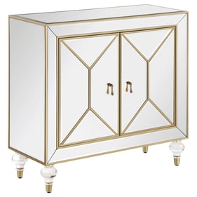 Coaster Furniture Lupin Mirror Champagne 2 Doors Accent Cabinet