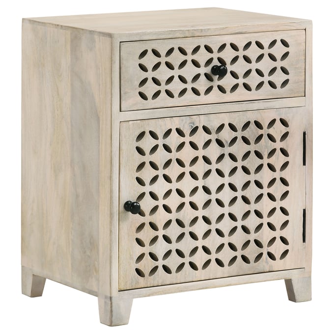 Coaster Furniture August White Washed Accent Cabinet CST-953569