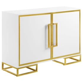 Coaster Furniture Elsa White Gold Accent Cabinet with Adjustable Shelves