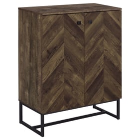 Coaster Furniture Carolyn Rustic Oak Herringbone 2 Doors Accent Cabinet