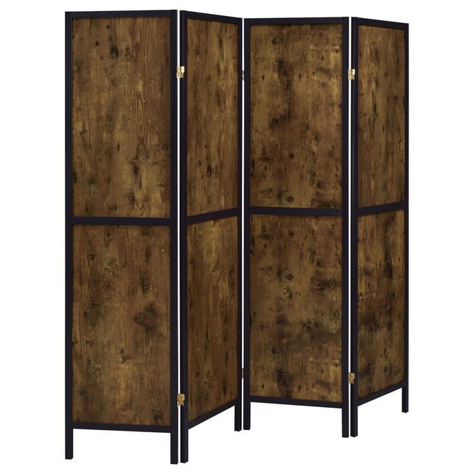 Coaster Furniture Deepika Antique Nutmeg 4 Panel Folding Screen CST-961413