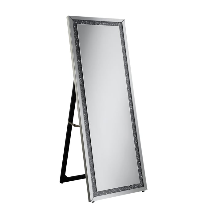 Coaster Furniture Novak Silver Rectangular Cheval Floor Mirror CST-961421