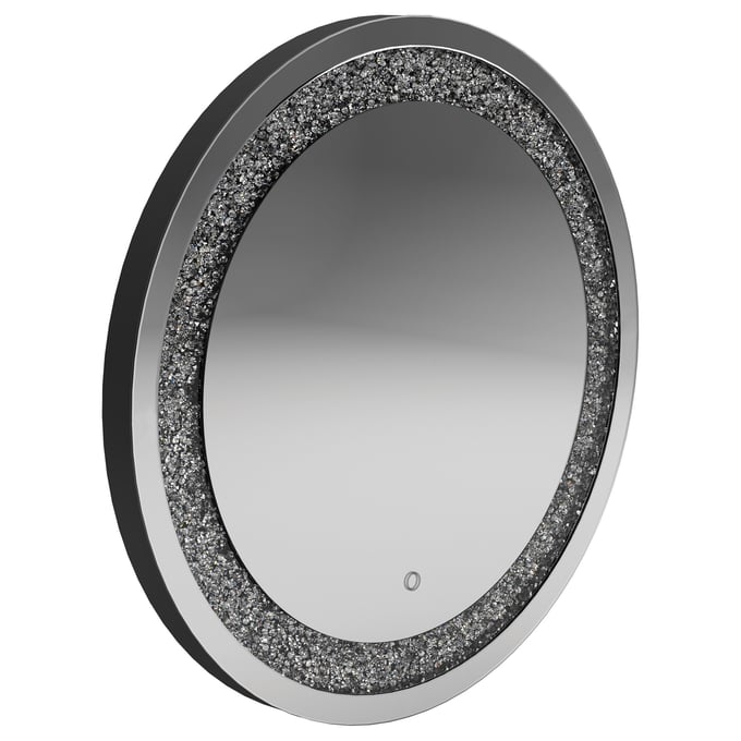 Coaster Furniture Landar Silver Round Wall Mirror CST-961525