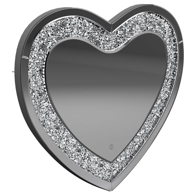 Coaster Furniture Aiko Silver Heart Shape Wall Mirror CST-961535