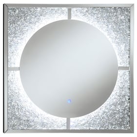 Coaster Furniture Theresa Silver Black LED Wall Mirror