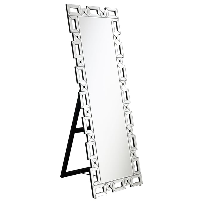 Coaster Furniture Tavin Geometric Frame Cheval Mirror CST-961634