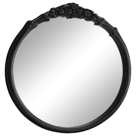 Coaster Furniture Sylvie Glossy Black Round Wall Mirror