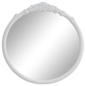 Coaster Furniture Sylvie Glossy White Round Wall Floor Mirror