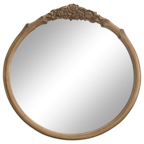 Coaster Furniture Sylvie Vintage Gold Round Wall Floor Mirror