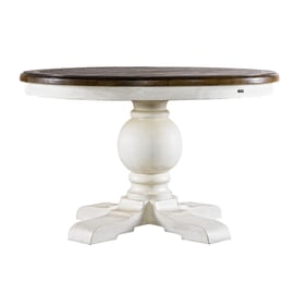 Curations White 48 Inch Round Trestle Table