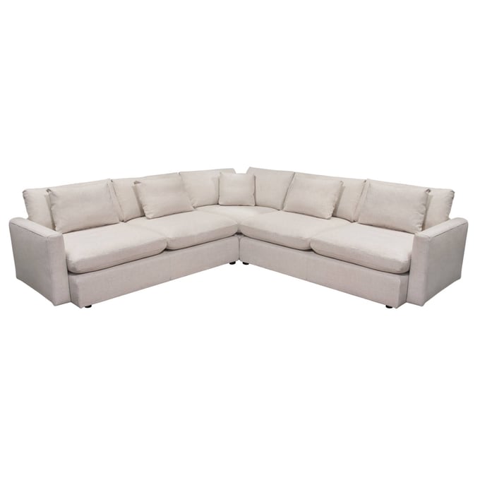 Diamond Sofa Arcadia Cream 3pc Corner Sectional DMND-ARCADIACM3PC