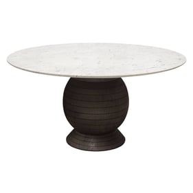 Diamond Sofa Ashe White Round Dining Table