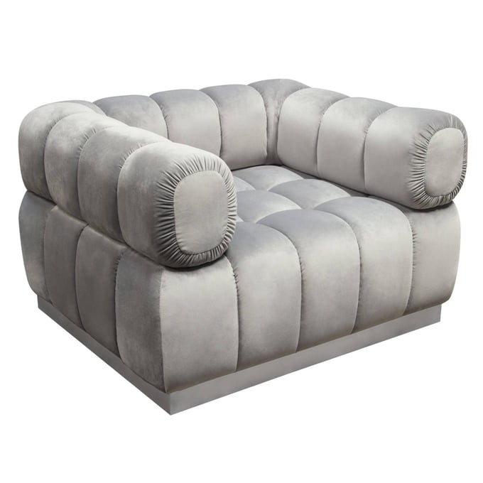 Diamond Sofa Image Grey Velvet Low Profile Chair DMND-IMAGECHGR