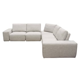 Diamond Sofa Jazz Barley Fabric Corner Sectional with Adjustable Backrests