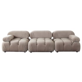 Diamond Sofa Paloma Mink Tan 3pc Modular Living Room Set