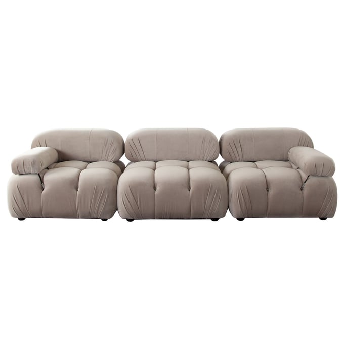 Diamond Sofa Paloma Mink Tan 3pc Modular Living Room Set DMND-PALOMAACTN-LR-S1