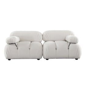 Diamond Sofa Paloma Cream 74 Inch 2pc Sofa Set