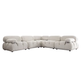 Diamond Sofa Paloma Cream 111 Inch 5pc Corner Sectional