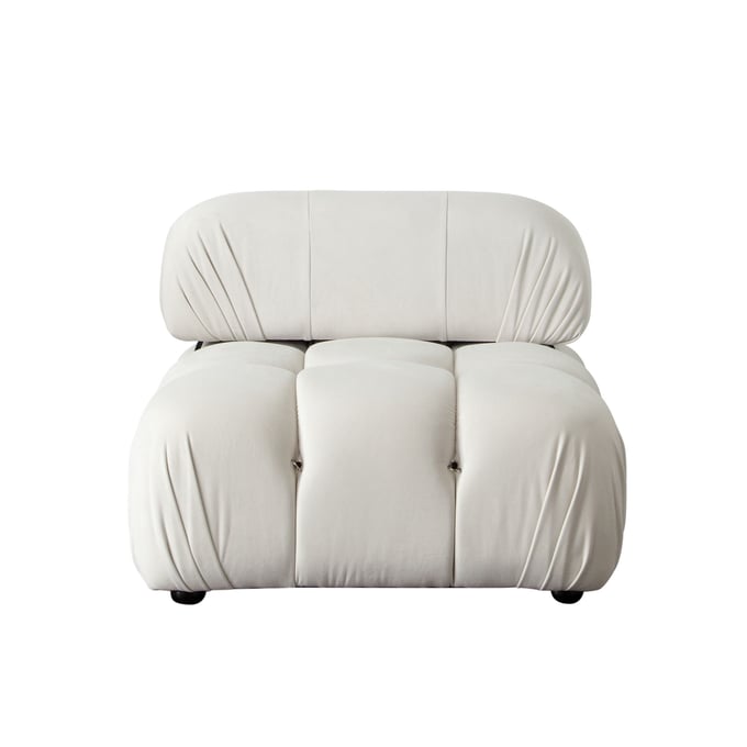 Diamond Sofa Paloma Cream Armless Chair DMND-PALOMAACCM