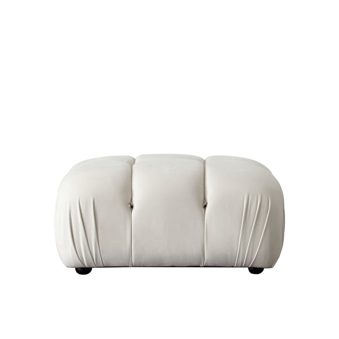 Diamond Sofa Paloma Cream Rectangle Ottoman DMND-PALOMAOTCM