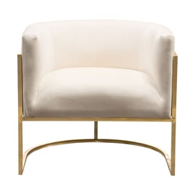 Diamond Sofa Pandora Cream Velvet Accent Chair