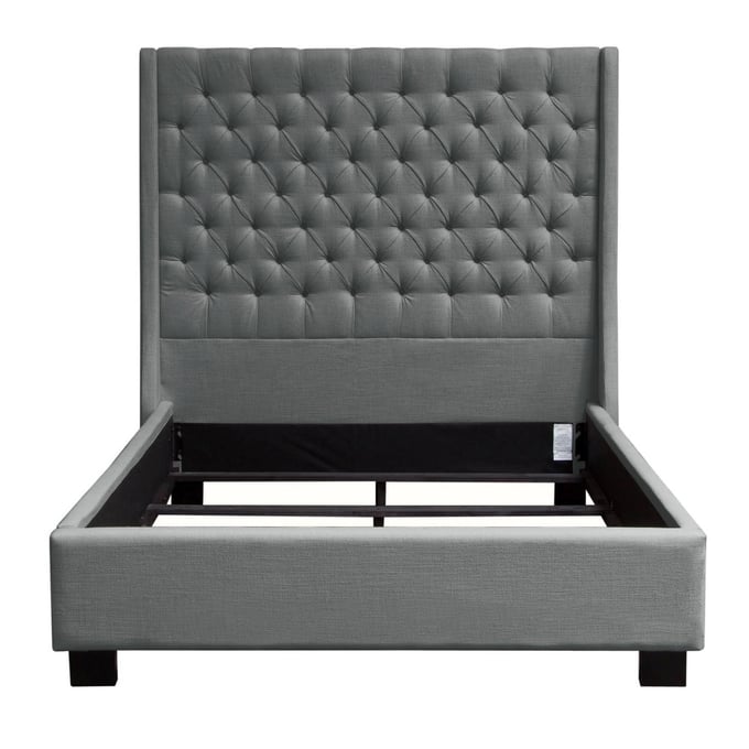 Diamond Sofa Park Ave Grey Linen King Bed DMND-PARKAVEGREKBED