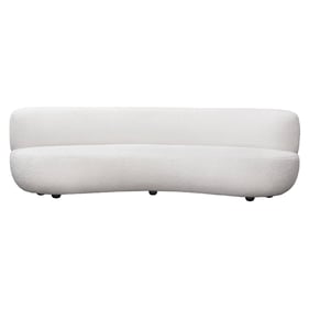 Diamond Sofa Simone White Curved Sofa