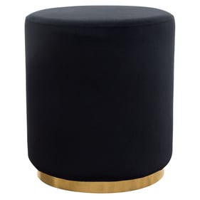 Diamond Sofa Sorbet Black Velvet Accent Ottoman