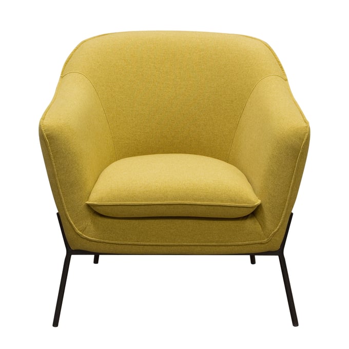 Diamond Sofa Status Yellow Fabric Accent Chair DMND-STATUSCHYL