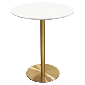 Diamond Sofa Stella White 36 Inch Round Bar Height Table