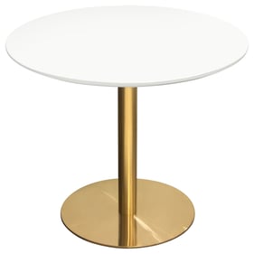 Diamond Sofa Stella White 36 Inch Round Dining Table