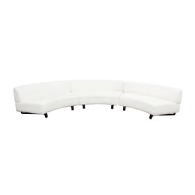 Diamond Sofa Vesper White 3pc Modular Curved Sectional